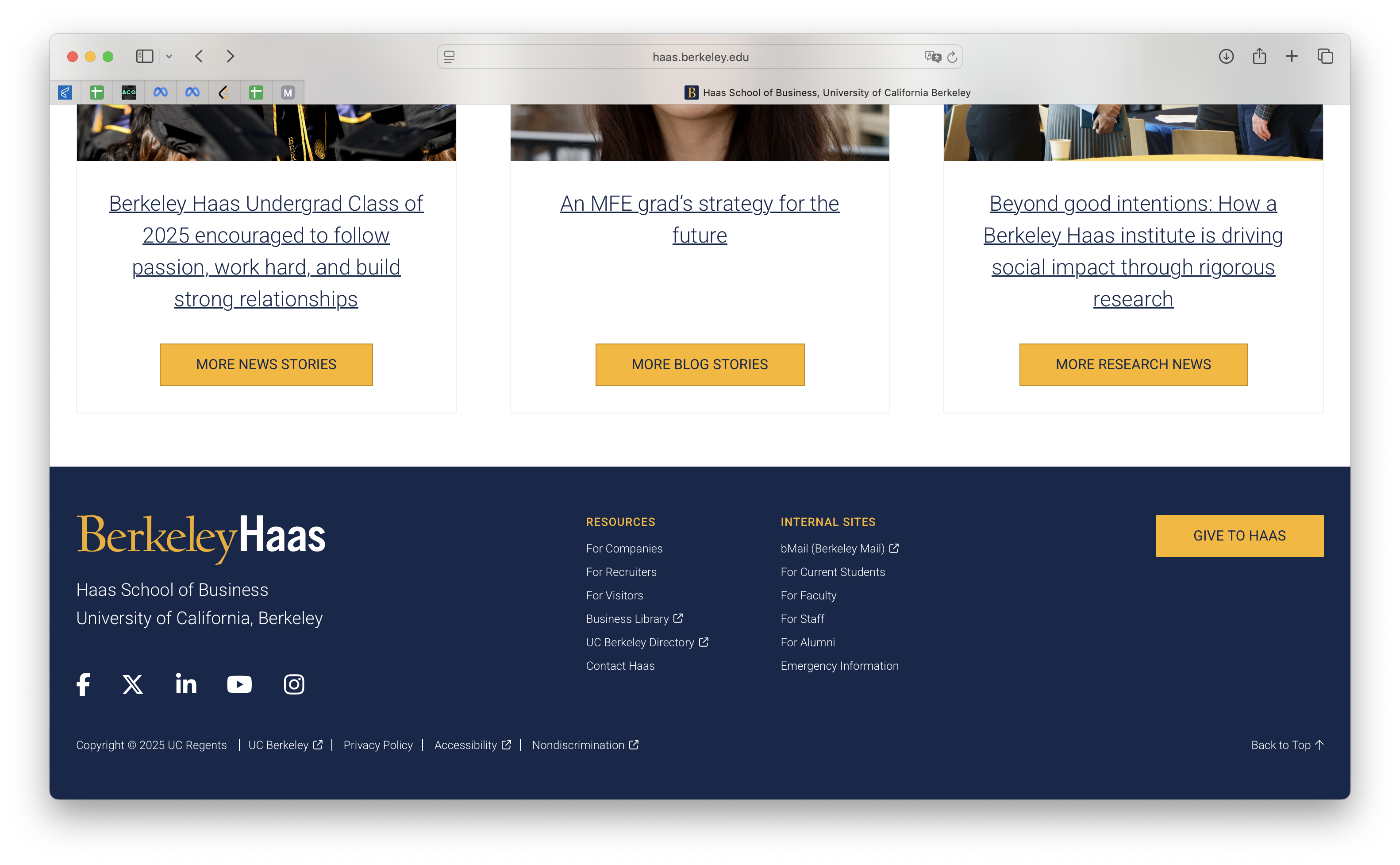 Main Haas Site see Give Haas button at the bottom